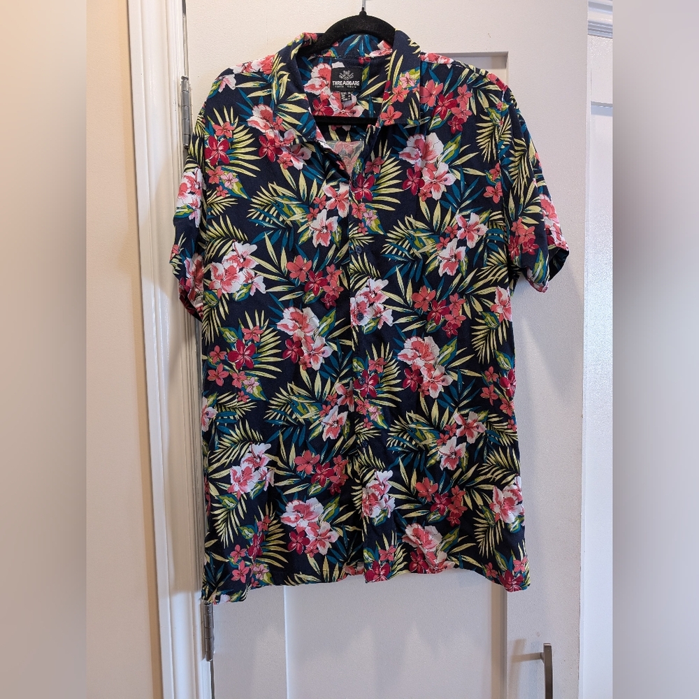 Threadbare Hawaiian Shirt,XL